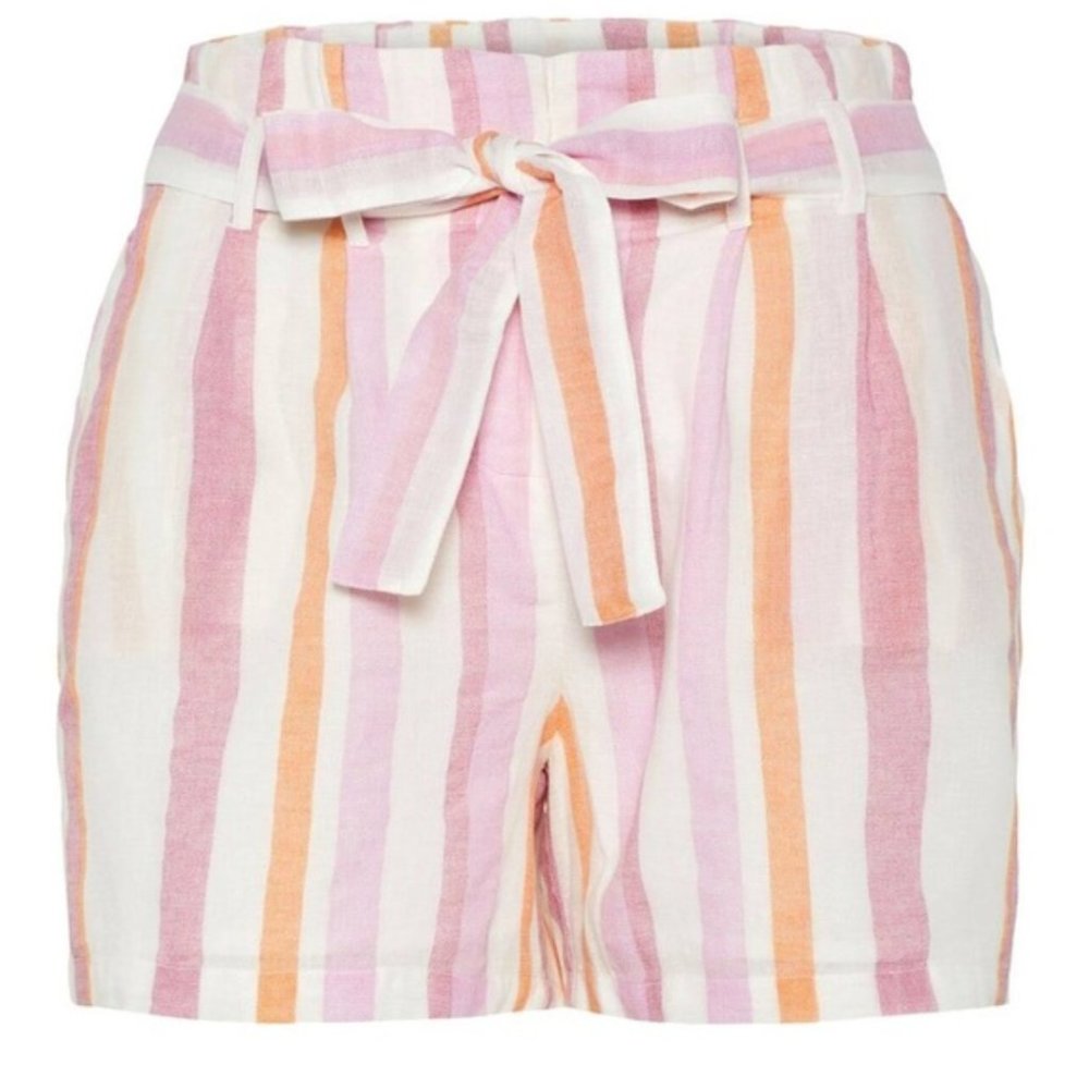 Vero Moda Pink Striped Shorts, Summer, Short shorts, Size small